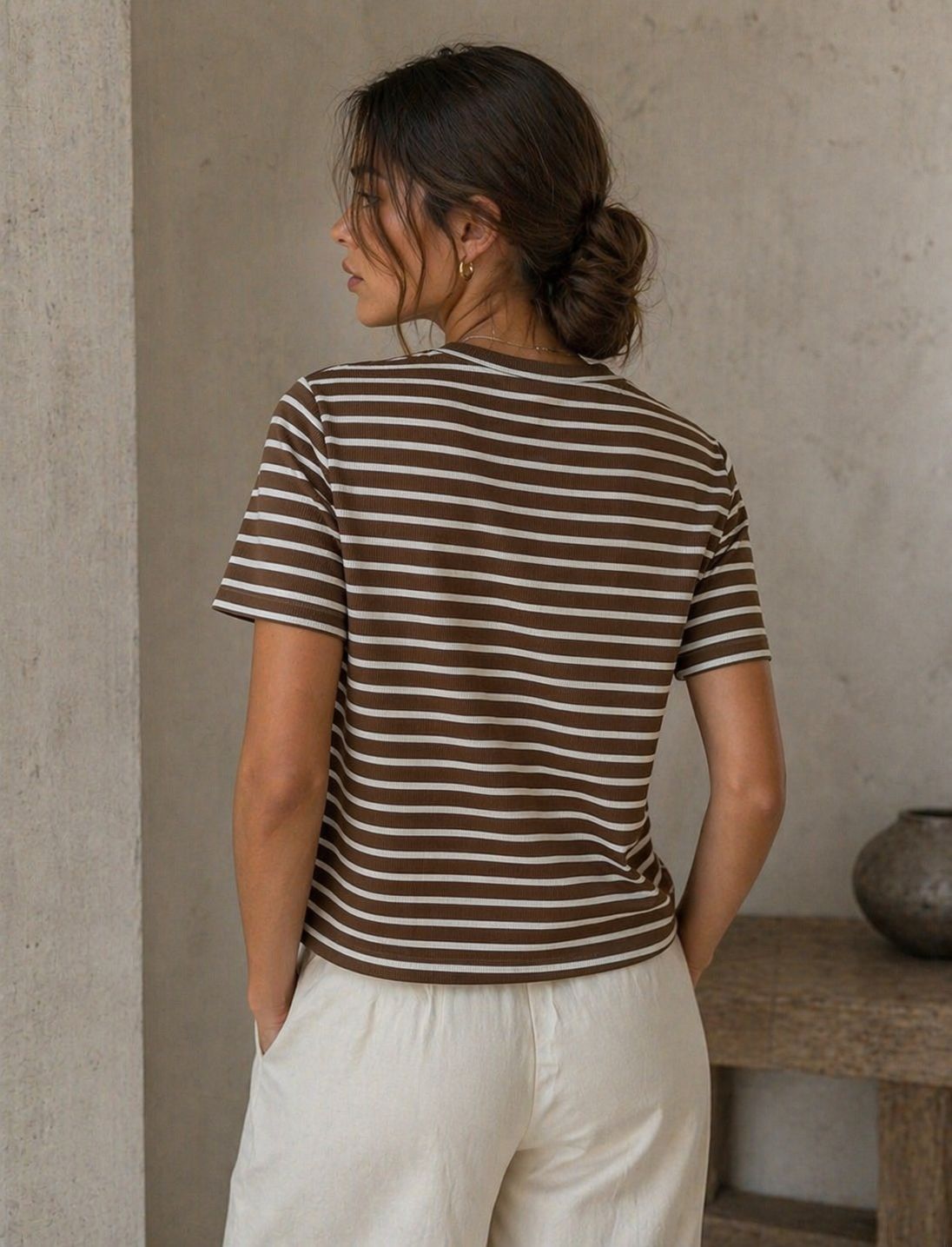 Striped Rib Tee
