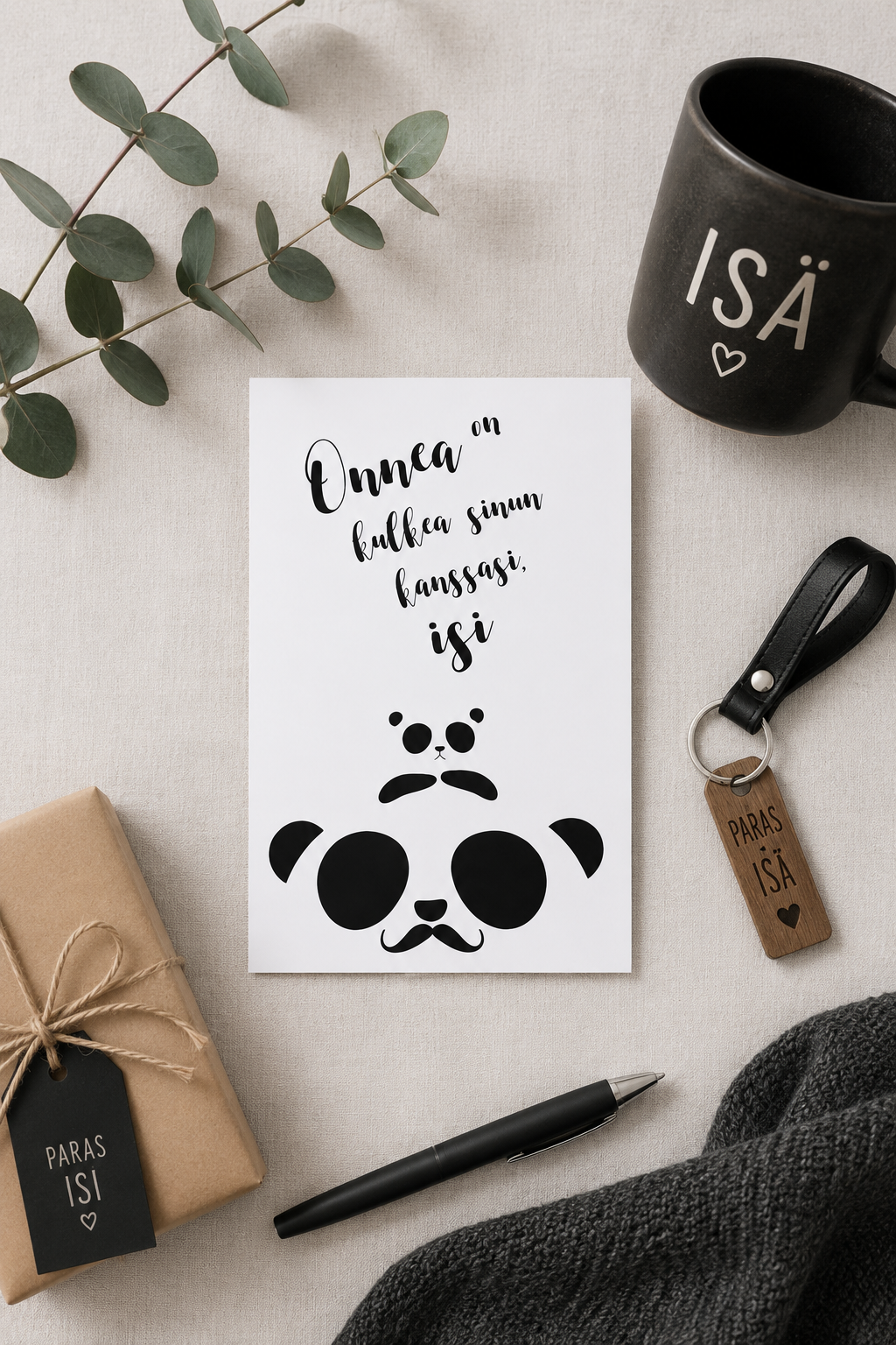 Postikortti - Panda isi
