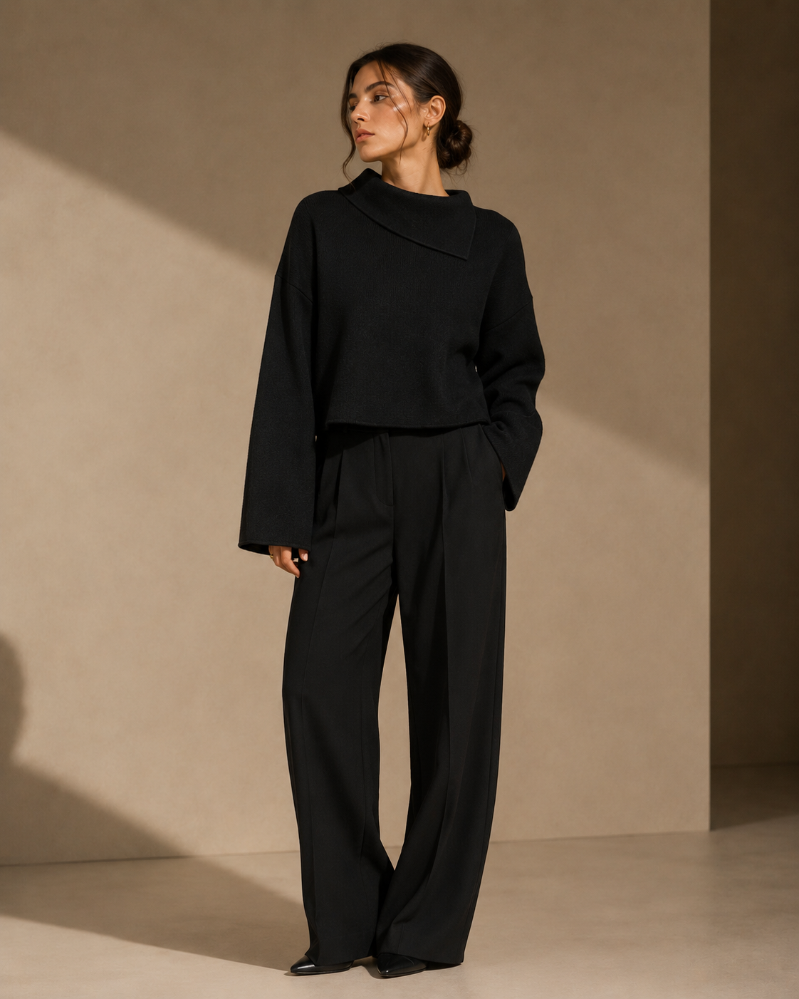 Asymmetric Knit Sweater