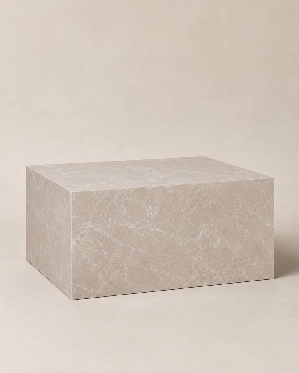 Prague-sohvapöytä 80 x 60 cm – Marble Beige