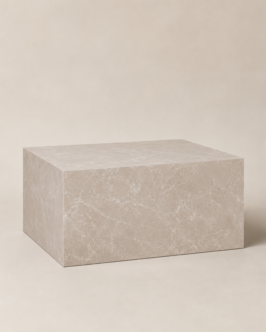 Prague-sohvapöytä 80 x 60 cm – Marble Beige
