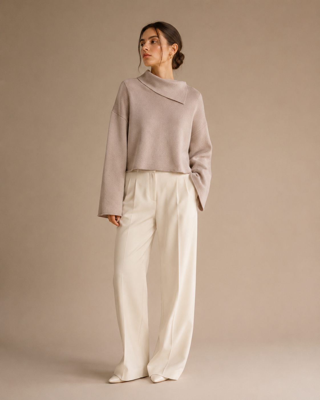Asymmetric Knit Sweater