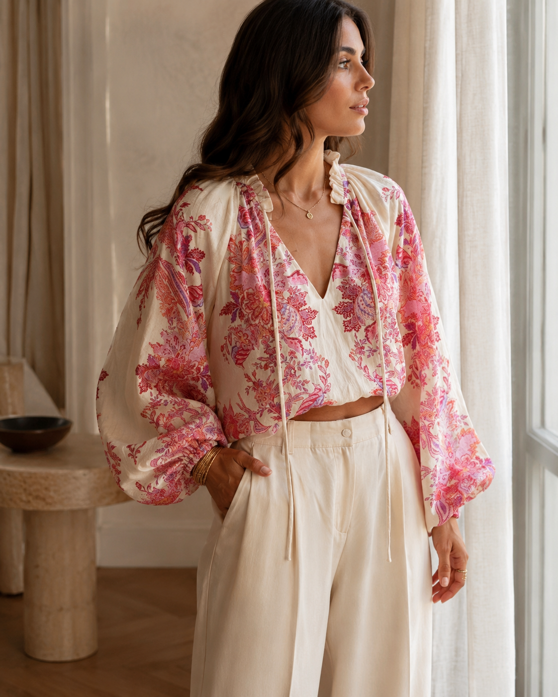 Rose Paisley Blouse