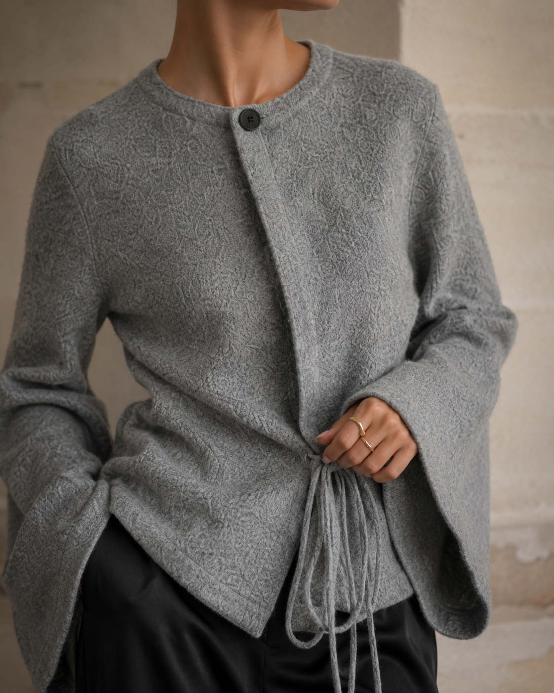 Copenhagen Tie Jacket – Grey Melange