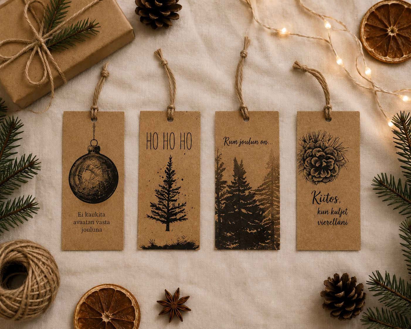 Pakettikortti - Christmas 4kpl