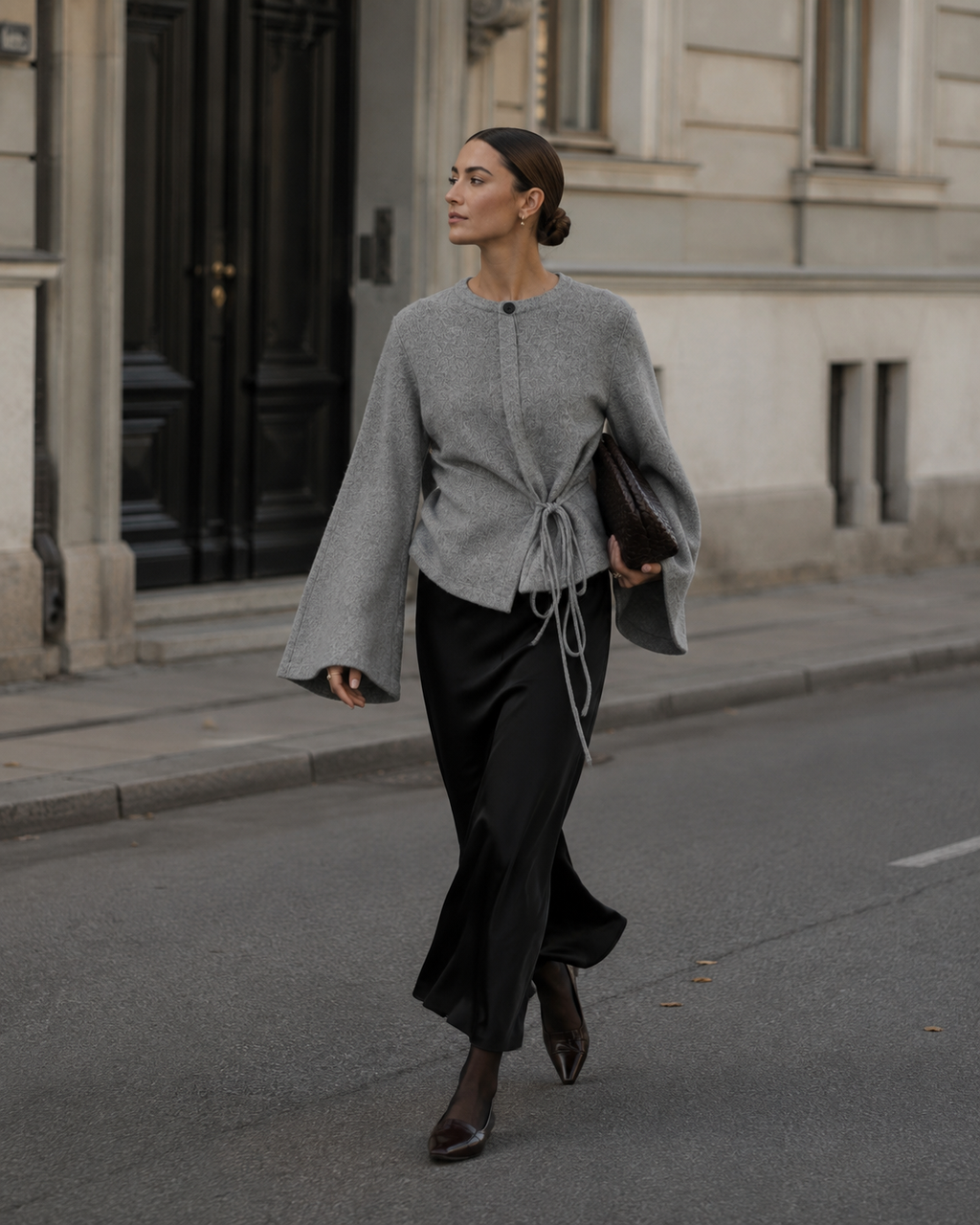 Copenhagen Tie Jacket – Grey Melange