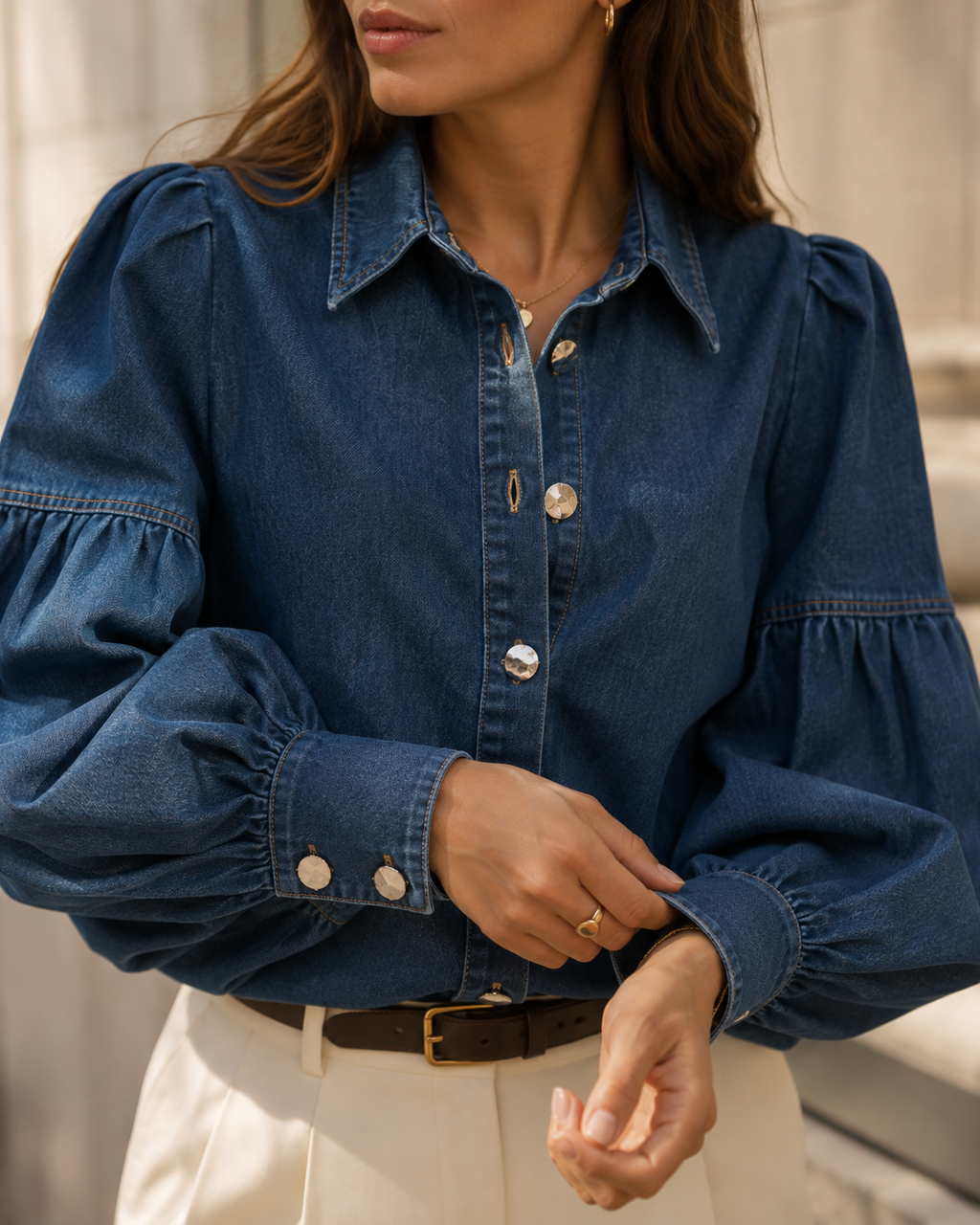 Copenhagen Denim Blouse – Mid Blue