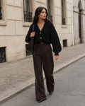 Sculpted Knit Cardigan – Black