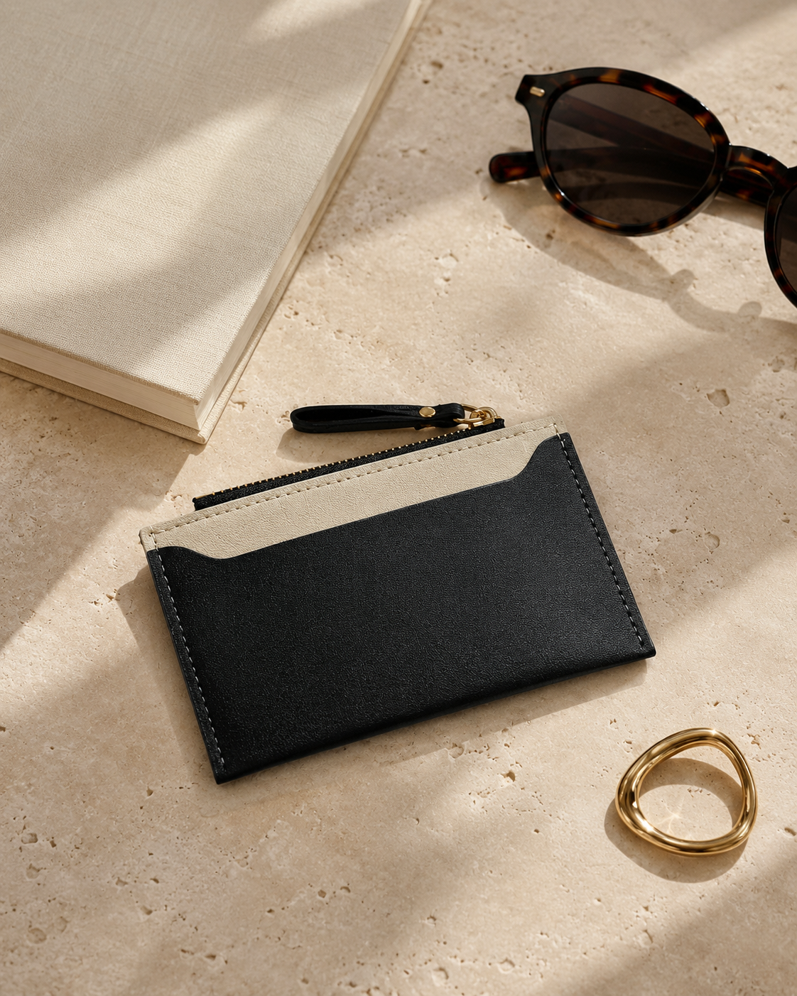 Copenhagen Card Wallet – Black & Ivory