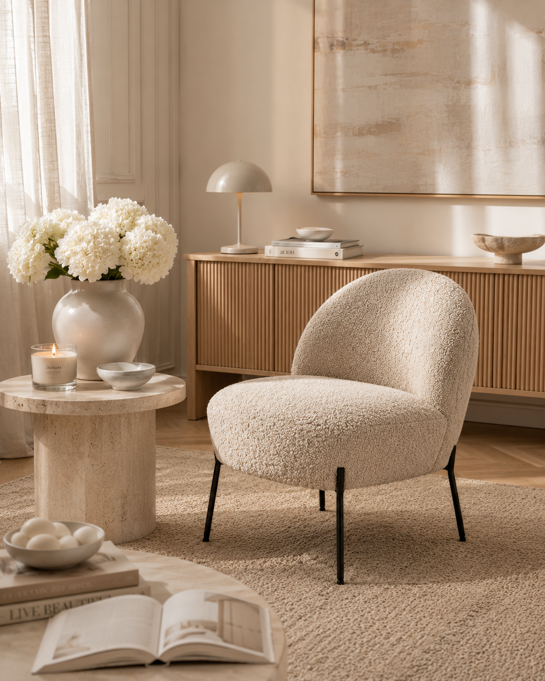Merida Lounge Chair – Beige