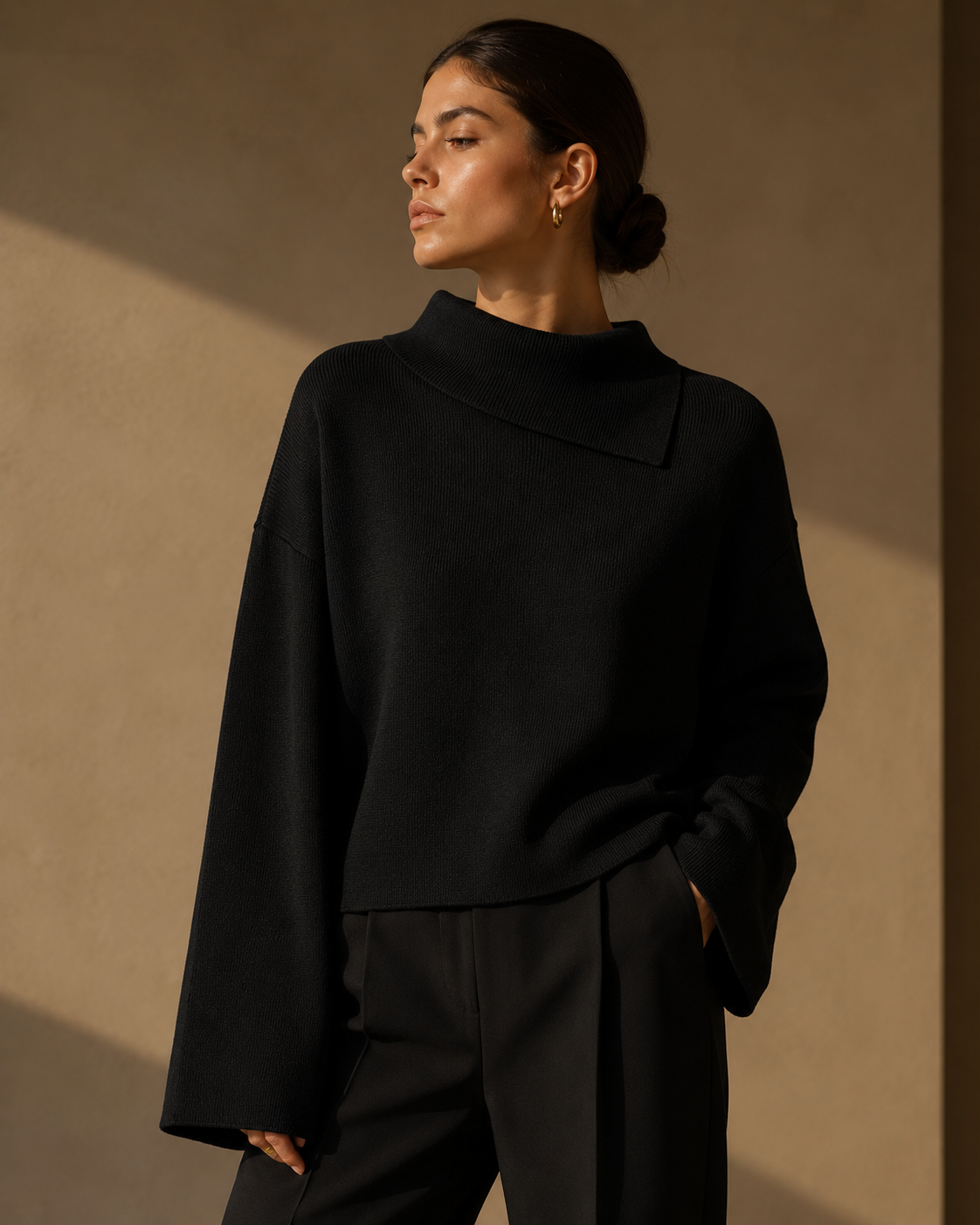 Asymmetric Knit Sweater