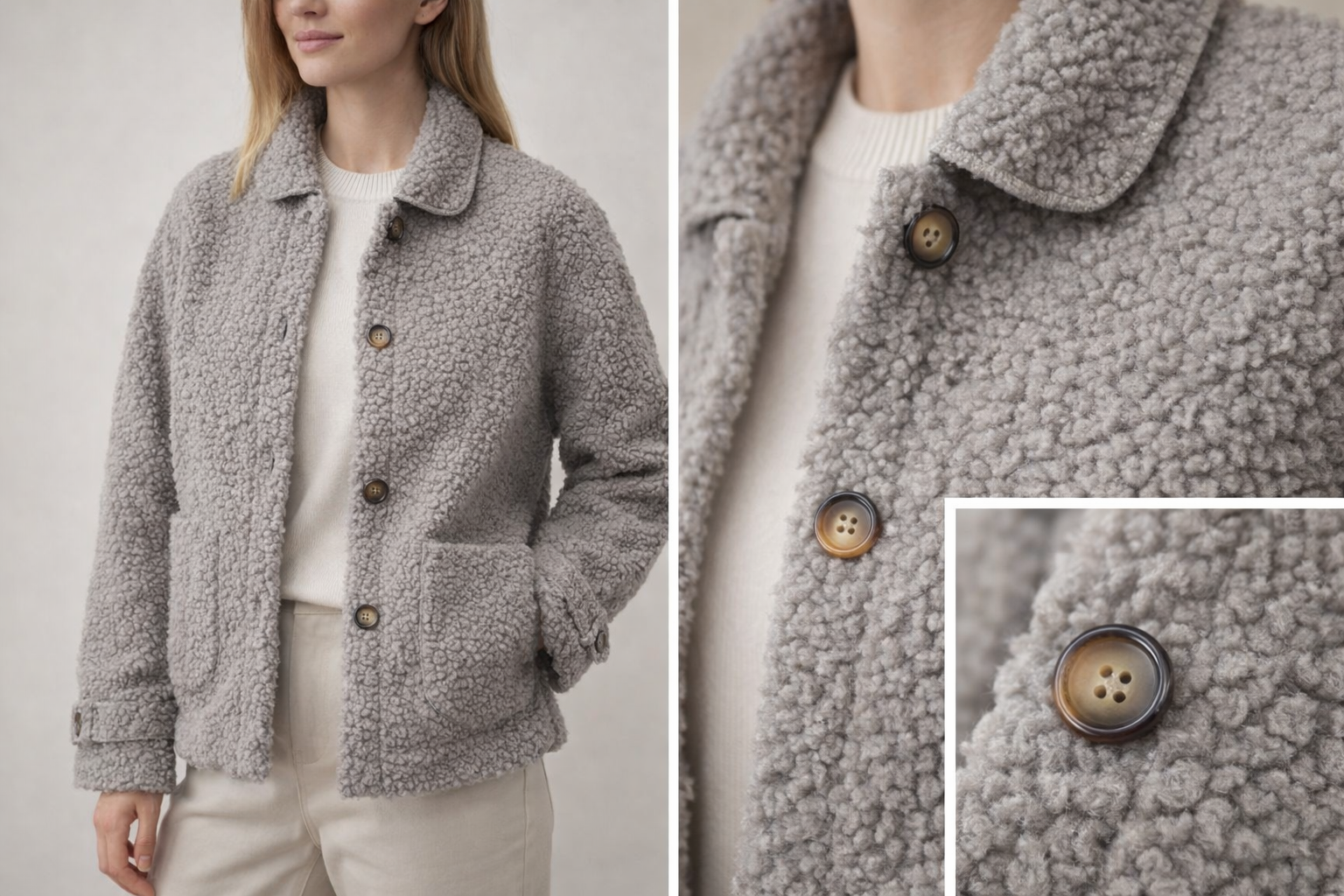 Teddy Jacket – Grey (koko S)