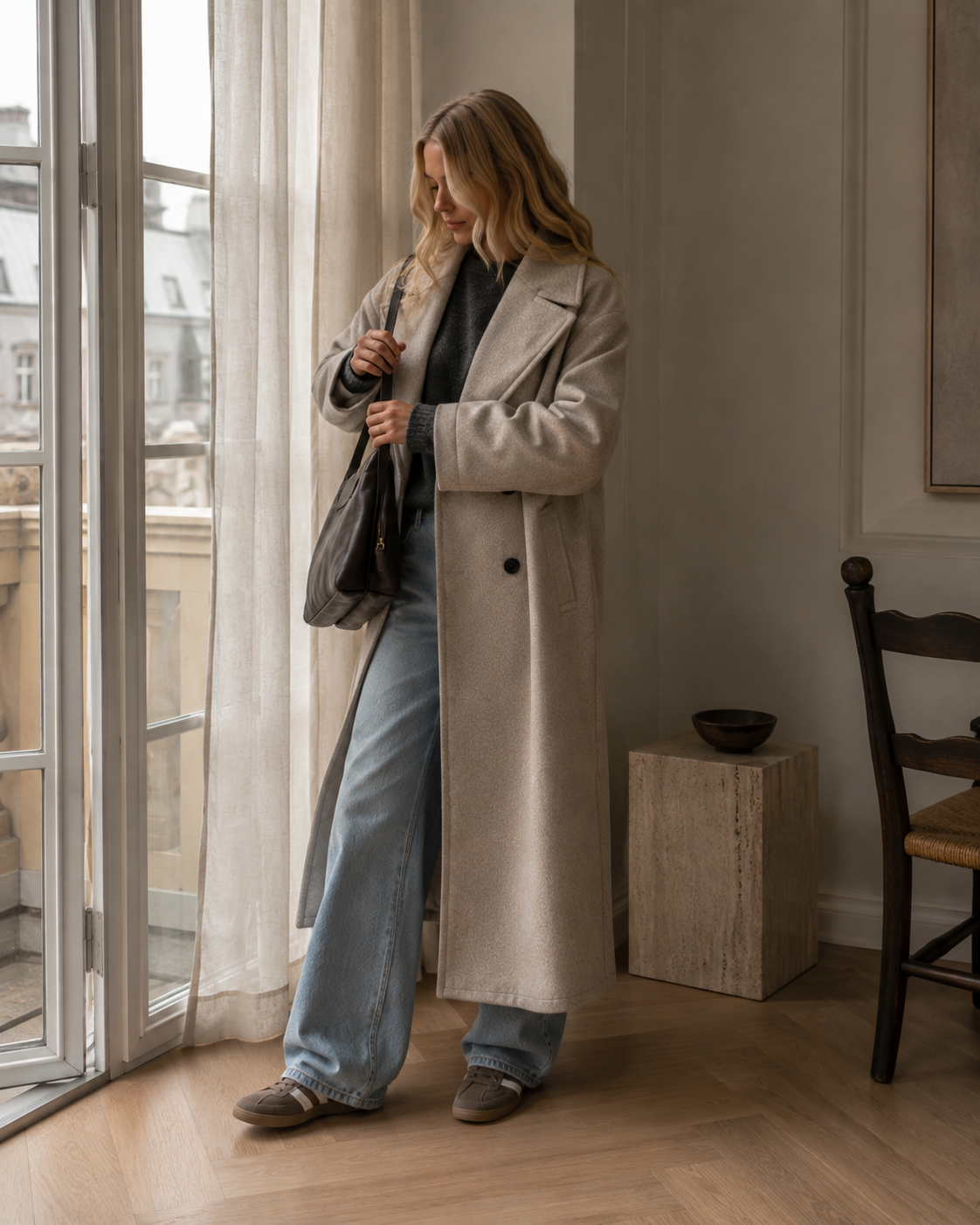 Copenhagen Long Coat – Oatmeal