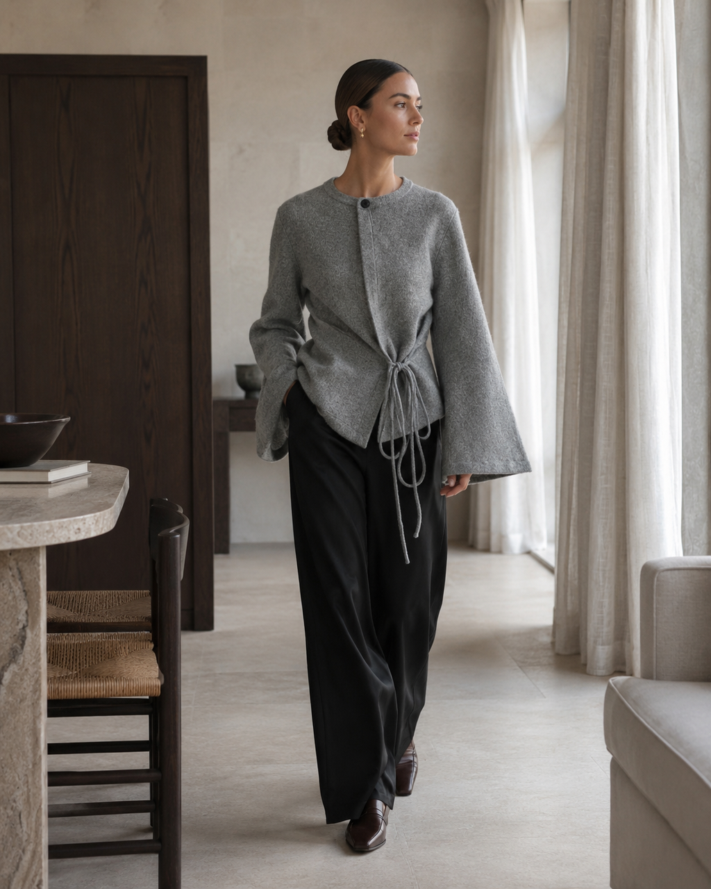 Copenhagen Tie Jacket – Grey Melange