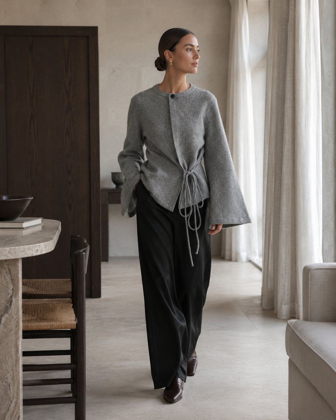 Copenhagen Tie Jacket – Grey Melange