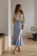Silk Flow Midi Skirt