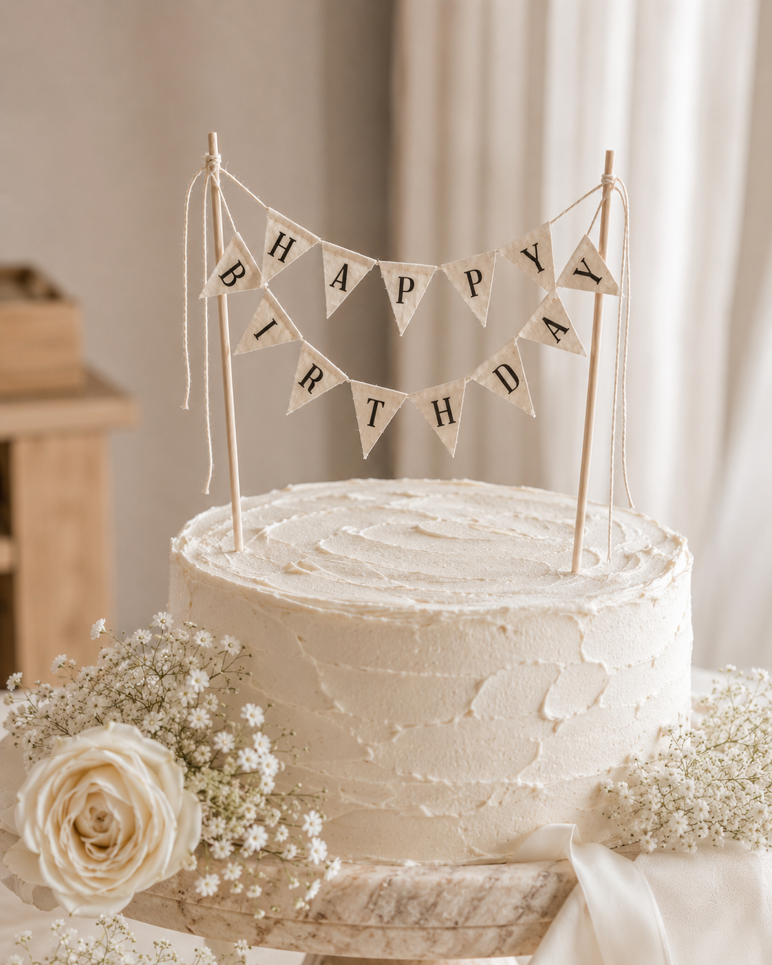 Happy Birthday -kakkukoriste
