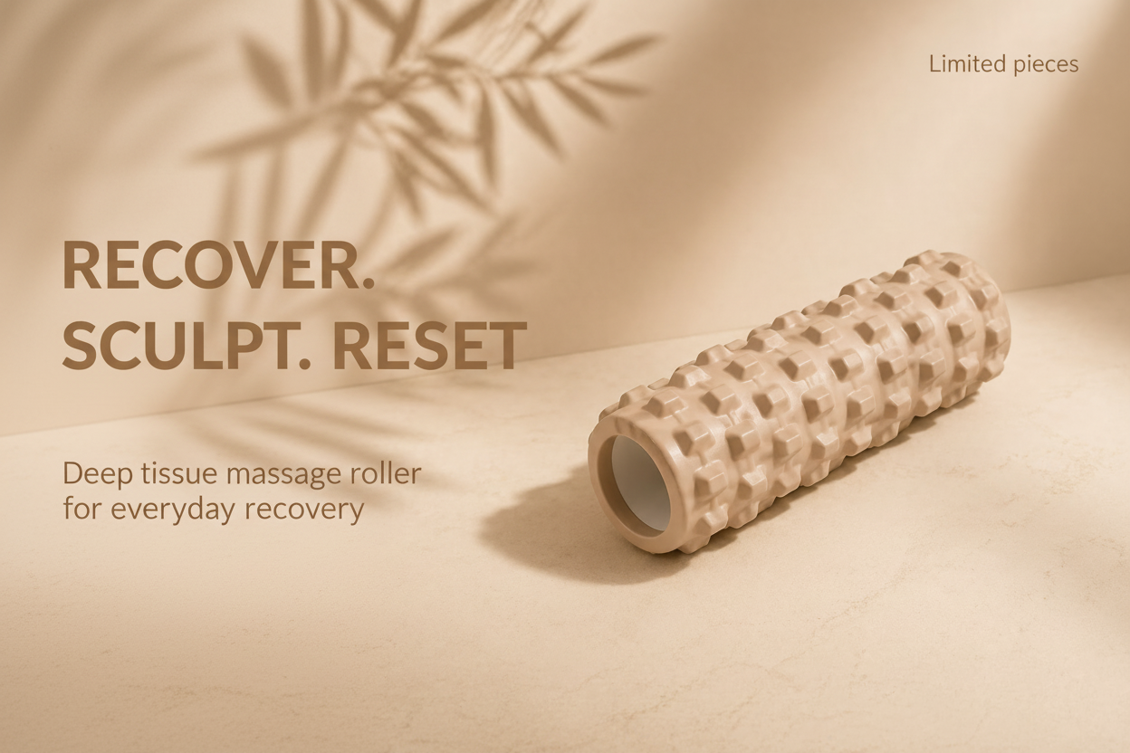 Massage Roller Banner – RECOVER. SCULPT. RESET.