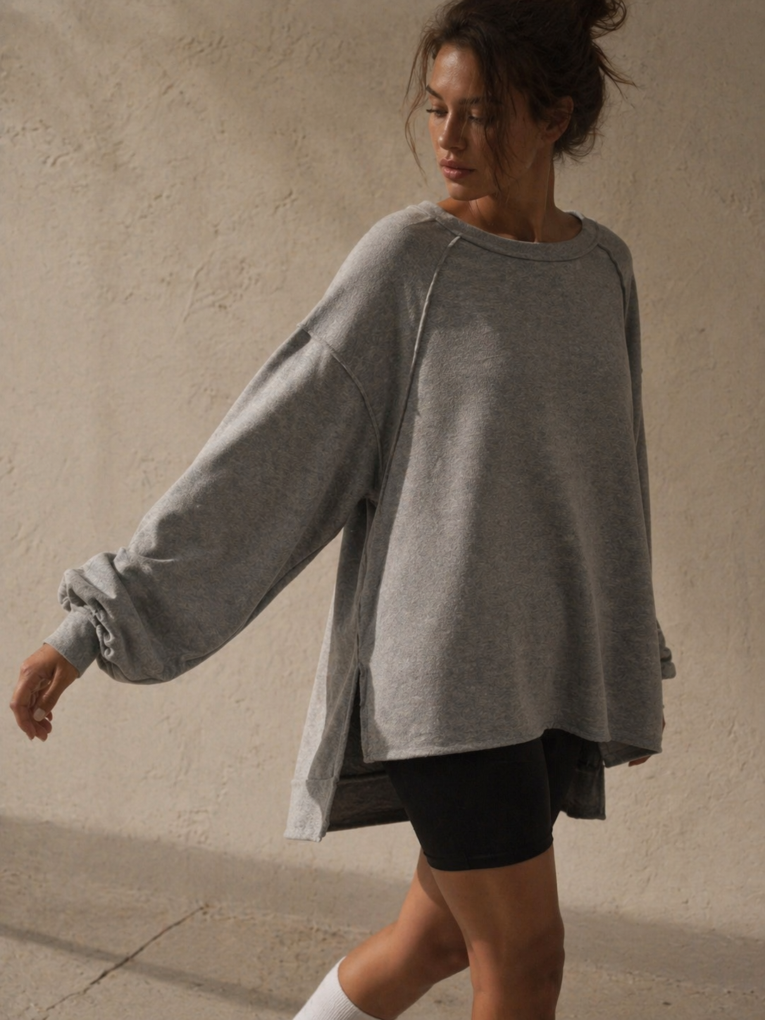 Soft Oversized Sweatshirt – harmaa