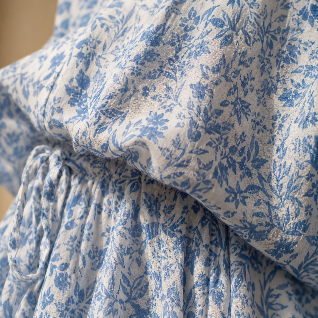 Blue Blossom Mini Dress